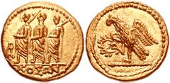 783942. Sold For $1450 SKYTHIA, Geto-Dacians. Koson. Mid 1st century BC. AV Stater (19mm, 8.38 g, 12h). KOΣΩN, Roman consul accompanied by two lictors; monogram to left / Eagle standing left on scepte