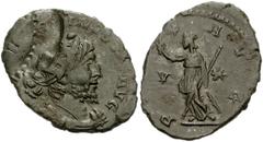 800673. Sold For $35 Victorinus. Romano-Gallic Emperor, AD 269-271. Antoninianus (20mm, 2.66 g, 7h). Treveri (Trier) mint. 3rd emission, 3rd phase, AD 270. Radiate, draped, and cuirassed bust right / 