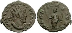 800709. Sold For $35 Tetricus I. Romano-Gallic Emperor, AD 271-274. Antoninianus (19mm, 2.92 g, 12h). Colonia Agrippina (Cologne) mint. 7th emission, AD 272-273. Radiate and cuirassed bust right / Hil