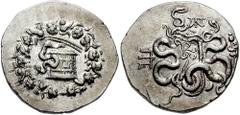 MYSIA, Pergamon. Circa 133-67 BC. AR Cistophoric Tetradrachm (12.60 gm). Struck circa 123-104 BC. Estimate $200 MYSIA, Pergamon. Circa 133-67 BC. AR Cistophoric Tetradrachm (12.60 gm). Struck circa 12