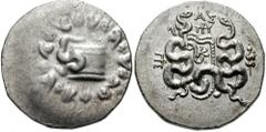 MYSIA, Pergamon. Circa 133-67 BC. AR Cistophoric Tetradrachm (12.60 gm). Struck circa 92-88 BC. Estimate $200 MYSIA, Pergamon. Circa 133-67 BC. AR Cistophoric Tetradrachm (12.60 gm). Struck circa 92-8