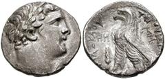 PHOENICIA, Tyre. 126 BC - 65 AD. AR Didrachm / Half-Shekel (6.43 gm). Dated year 48 (79/8 BC). Estimate $200 PHOENICIA, Tyre. 126 BC - 65 AD. AR Didrachm / Half-Shekel (6.43 gm). Dated year 48 (79/8 B