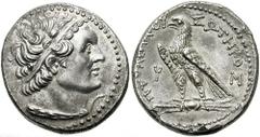 PTOLEMAIC KINGS of EGYPT. Ptolemy VI. 180-145 BC. AR Tetradrachm (14.02 gm). Arados mint. Dated year 90 (170/169 BC). Estimate $400 PTOLEMAIC KINGS of EGYPT. Ptolemy VI. 180-145 BC. AR Tetradrachm (14