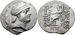 KINGS of PARTHIA. Phraates II. 138-127 BC. AR Tetradrachm (15.87 gm). Seleukeia mint. Struck circa 129-127 BC. Estimate $750 KINGS of PARTHIA. Phraates II. 138-127 BC. AR Tetradrachm (15.87 gm). Seleu