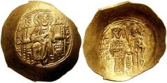 JOHN II. 1118-1143. AV Hyperpyron (4.17 gm). Thessalonica mint. Struck circa 1137-1143. Estimate $300 JOHN II. 1118-1143. AV Hyperpyron (4.17 gm). Thessalonica mint. Struck circa 1137-1143. Christ ent