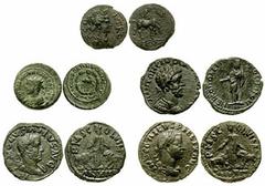 ROMAN PROVINCIAL. Moesia to Mesopotamia. Lot of four Æ. Includes the following: MOESIA SUPERIOR, Viminacium. Volusian. Æ 26mm. Struck year 13=252 AD. Laureate bust right, slight drapery / City goddess