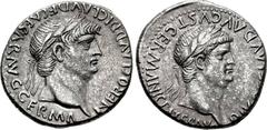 CAPPADOCIA, Caesarea-Eusebia. Nero, with Divus Claudius. AD 54-68. AR Didrachm (21mm, 5.56 g, 6h). Subsidiary Group. Possibly struck in Pontus. Struck circa AD 63-65. NERO CLΛVD DI CLΛVD F CΛESΛR ΛVG 