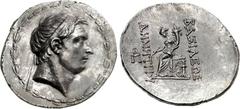 SELEUKID KINGS of SYRIA. Demetrios I Soter. 162-150 BC. AR Tetradrachm (33mm, 16.64 g, 1h). Antioch on the Orontes mint. Undated issue, struck circa 162-155/4 BC. Diademed head right in laurel wreath 
