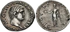 Otho. AD 69. AR Denarius (19mm, 3.41 g, 5h). Rome mint. Struck 15 January-8 March AD 69. IMP M OTHO CAESΛR ΛVG TR P, bare head right / SECV RI TAS P R, Securitas, draped, standing left, holding wreath