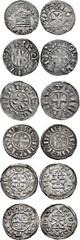CAROLINGIANS. Lot of six (6) AR Deniers. Lot includes the following: ( a ) Lothaire. King of West Francia, 954-987. AR Denier (20mm, 1.31 g, 9h). Biturices (Bourges) mint. + LOTERIVS REX, cross pattée