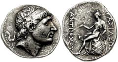 SELEUKID KINGS of SYRIA. Antiochos I. 280-261 BC. AR Tetradrachm (16.70 gm). Antioch mint. Estimate $300 SELEUKID KINGS of SYRIA. Antiochos I. 280-261 BC. AR Tetradrachm (16.70 gm). Antioch mint. Diad