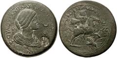 CILICIA, Adana. Plautilla, wife of Caracalla. Augusta, 202-205 AD. Æ 41mm (37.60 gm). Estimate $500 CILICIA, Adana. Plautilla, wife of Caracalla. Augusta, 202-205 AD. Æ 41mm (37.60 gm). Draped bust ri