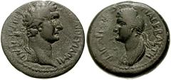CILICIA, Anazarbus. Domitian, with Domitia. 81-96 AD. Æ 22mm (7.61 gm). Dated year 112 (93/4 AD). Estimate $250 CILICIA, Anazarbus. Domitian, with Domitia. 81-96 AD. Æ 22mm (7.61 gm). Dated year 112 (
