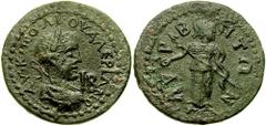 CILICIA, Lyrbe. Valerian I. 253-260 AD. Æ 12 Assaria (33mm, 16.56 gm). Estimate $300 CILICIA, Lyrbe. Valerian I. 253-260 AD. Æ 12 Assaria (33mm, 16.56 gm). Laureate, draped, and cuirassed bust right; 