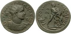 CILICIA, Tarsus. Gordian III. 238-244 AD. Æ 37mm (21.13 gm). Estimate $300 CILICIA, Tarsus. Gordian III. 238-244 AD. Æ 37mm (21.13 gm). Radiate and cuirassed bust right / Hercules strangling the Nemea