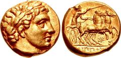 KINGS of MACEDON. Antigonos I Monophthalmos. As Strategos of Asia, 320-306/5 BC, or king, 306/5-301 BC. AV Stater (16mm, 8.55 g, 7h). In the name and types of Philip II. Tarsos mint. Struck circa 316-