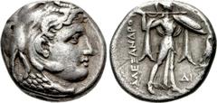 PTOLEMAIC KINGS of EGYPT. Ptolemy I Soter. As satrap, 323-305 BC. AR Drachm (15mm, 3.72 g, 12h). Uncertain standard. In the name of Alexander III of Macedon. Alexandreia mint. Struck circa 311/0-305 B