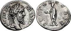 Didius Julianus. AD 193. AR Denarius (18mm, 3.10 g, 6h). Rome mint. Laureate head right / Didius Julianus standing left, holding globe and volumen. RIC IV 3; RSC 15. Good VF, lightly toned.