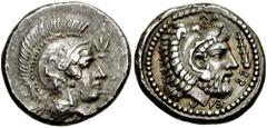 DYNASTS of LYCIA. Erbbina. Circa 400-380 BC. AR Stater (8.49 gm). Estimate $1000  DYNASTS of LYCIA. Erbbina. Circa 400-380 BC. AR Stater (8.49 gm). Helmeted head of Athena right; Lycian letter by helm