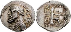 KINGS of PARTHIA. Mithradates II. Circa October 122 - October 91 BC. AR Drachm (4.19 gm). Rhagae mint. Struck circa 119-109 BC. Estimate $150 KINGS of PARTHIA. Mithradates II. Circa October 122 - Octo