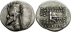 KINGS of PARTHIA. Phraates III. 70/69 - 58/7 BC. AR Drachm (3.70 gm). Susa mint. Struck circa August/September 61 BC. Estimate $300 KINGS of PARTHIA. Phraates III. 70/69 - 58/7 BC. AR Drachm (3.70 gm)