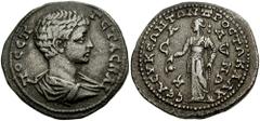 CILICIA, Seleucia ad Calycadnum. Geta, as Caesar. 198-209 AD. AR Tetradrachm (8.56 gm). Estimate $500 CILICIA, Seleucia ad Calycadnum. Geta, as Caesar. 198-209 AD. AR Tetradrachm (8.56 gm). PO CEP GET