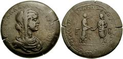 CILICIA, Tarsus. Plautilla, wife of Caracalla. Augusta, 202-205 AD. Æ 36mm (28.05 gm). Estimate $750 CILICIA, Tarsus. Plautilla, wife of Caracalla. Augusta, 202-205 AD. Æ 36mm (28.05 gm). FOULOUIA PLA