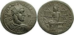 CILICIA, Tarsus. Gordian III. 238-244 AD. Æ 36mm (24.24 gm) Estimate $500  CILICIA, Tarsus. Gordian III. 238-244 AD. Æ 36mm (24.24 gm). AVT K M ANT GORDIANOC CEB PP, radiate, draped, and cuirassed bus