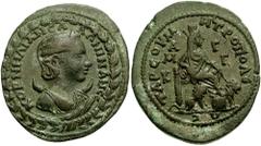 CILICIA, Tarsus. Salonina, wife of Gallienus. Augusta, 254-268 AD. Æ 30mm (14.61 gm). Estimate $400 CILICIA, Tarsus. Salonina, wife of Gallienus. Augusta, 254-268 AD. Æ 30mm (14.61 gm). KORNHLIAN CALW