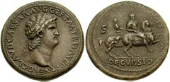 NERO. 54-68 AD. Æ Sestertius (31.10 gm). Lugdunum (Lyon) mint. Struck circa 64 AD. Estimate $3000 NERO. 54-68 AD. Æ Sestertius (31.10 gm). Lugdunum (Lyon) mint. Struck circa 64 AD. NERO CLAVD CAESAR A