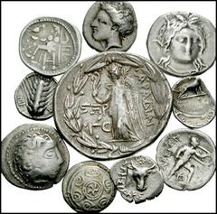GREEK. Lot of ten AR. Lot includes the following: CELTIC, Danube Region. Imitating Alexander III. Circa second to first centuries BC. AR Drachm (17mm, 2.34 gm). CCCBM I 212; Göbl, OTA 595. Ex Coin Gal