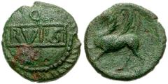 CELTIC, Britain. Catuvellauni. Rues. Circa 10 BC-10 AD. AE Unit (2.37 gm). Griffin Type. Estimate $300 CELTIC, Britain. Catuvellauni. Rues. Circa 10 BC-10 AD. AE Unit (2.37 gm). Griffin Type. RVIIS in