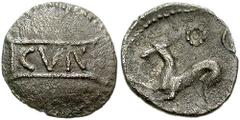 CELTIC, Britain. Catuvellauni & Trinovantes. Cunobelin. Circa 10-41 AD. AR Unit (1.23 gm). Hunting Dog Type. Estimate $300 CELTIC, Britain. Catuvellauni & Trinovantes. Cunobelin. Circa 10-41 AD. AR Un