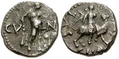 CELTIC, Britain. Catuvellauni & Trinovantes. Cunobelin. Circa 10-41 AD. AR Unit (1.28 gm). Herakles Type. Estimate $600 CELTIC, Britain. Catuvellauni & Trinovantes. Cunobelin. Circa 10-41 AD. AR Unit 