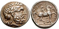 KINGS of MACEDON. Philip II. 359-336 BC. AR Tetradrachm (14.29 gm). Amphipolis mint. Struck circa 315-295 BC. Estimate $600 KINGS of MACEDON. Philip II. 359-336 BC. AR Tetradrachm (14.29 gm). Amphipol
