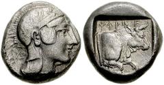 DYNASTS of LYCIA. Kherei. Circa 410-390 BC. AR Stater (8.43 gm). Uncertain mint. Estimate $1500 DYNASTS of LYCIA. Kherei. Circa 410-390 BC. AR Stater (8.43 gm). Uncertain mint. Head of Athena right, w