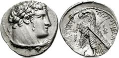 PHOENICIA, Tyre. 126 BC - 65 AD. AR Didrachm ­ Half Shekel (7.17 gm). Dated year 47 (80/79 BC). Estimate $300 PHOENICIA, Tyre. 126 BC - 65 AD. AR Didrachm ­ Half Shekel (7.17 gm). Dated year 47 (80/79