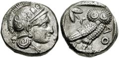 BAKTRIA. Sophytes. Circa 305-294 BC. AR Didrachm (7.78 gm). Local standard. Imitating Athens. Estimate $500 BAKTRIA. Sophytes. Circa 305-294 BC. AR Didrachm (7.78 gm). Local standard. Imitating Athens