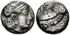 BAKTRIA. Sophytes. Circa 305-294 BC. AR Diobol (1.67 gm). Local standard. Imitating Athens. Estimate $200 BAKTRIA. Sophytes. Circa 305-294 BC. AR Diobol (1.67 gm). Local standard. Imitating Athens. He