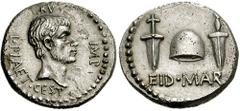 BRUTUS. Late Summer-Autumn 42 BC. AR Denarius (3.60 gm). Mint moving with Brutus in northern Greece. Estimate $40000  BRUTUS. Late Summer-Autumn 42 BC. AR Denarius (3.60 gm). Mint moving with Brutus i