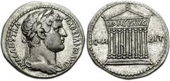 HADRIAN. 117-138 AD. AR Cistophoric Tetradrachm (10.23 gm). Nicomedia mint. Struck after 128 AD. Estimate $1000 HADRIAN. 117-138 AD. AR Cistophoric Tetradrachm (10.23 gm). Nicomedia mint. Struck after