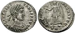 CONSTANS. 337-350 AD. AR Siliqua (3.38 gm). Treveri (Trier) mint. Struck 347-348 AD. Estimate $300 CONSTANS. 337-350 AD. AR Siliqua (3.38 gm). Treveri (Trier) mint. Struck 347-348 AD. Pearl-diademed, 