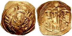 ANDRONICUS II, Palaeologus, with MICHAEL IX. 1282-1328. AV Hyperpyron (3.17 gm). Constantinople mint. Struck 1303-1320. Estimate $200 ANDRONICUS II, Palaeologus, with MICHAEL IX. 1282-1328. AV Hyperpy