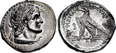 PTOLEMAIC KINGS of EGYPT. Ptolemy VI Philometor. First sole reign, 180-170 BC. AR Tetradrachm (30mm, 13.95 g, 1h). Uncertain mint in Cyprus(?). Dated year 92 (171/0 BC). Diademed head of Ptolemy I rig