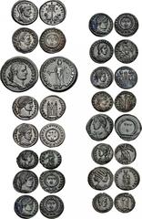 Licinius I to Constantine. Lot of sixteen (16) folles of the Licinian & Constantinian Dynasties. Includes: (a) Licinius I. 308-324 AD. Æ Follis (20mm, 2.87 g, 12h). Thessalonica mint. Struck 320 AD. H
