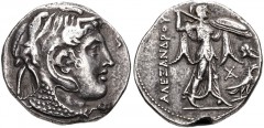 PTOLEMAIC KINGS of EGYPT. Ptolemy I Soter. As satrap, 323-305 BC. AR Tetradrachm (28mm, 15.60 g, 12h). Ptolemaic standard. In the name of Alexander III of Macedon. Alexandreia mint. Struck circa 311/0