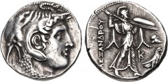 PTOLEMAIC KINGS of EGYPT. Ptolemy I Soter. As satrap, 323-305 BC. AR Tetradrachm (27mm, 15.65 g, 12h). Ptolemaic standard. In the name of Alexander III of Macedon. Alexandreia mint. Struck circa 311/0