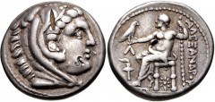 KINGS of MACEDON. Kassander. As regent, 317-305 BC, or King, 305-297 BC. AR Tetradrachm (26mm, 17.01 g, 2h). In the name and types of Alexander III. Amphipolis mint. Struck circa 307-297 BC. Head of H