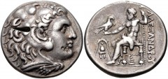 KINGS of MACEDON. Antigonos II Gonatas. 277/6-239 BC. AR Tetradrachm (27mm, 17.02 g, 5h). In the name and types of Alexander III. Amphipolis mint. Struck circa 275-272/1 BC. Head of Herakles right, we