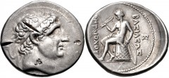 SELEUKID KINGS of SYRIA. Antiochos I Soter. 281-261 BC. AR Tetradrachm (30mm, 17.04 g, 6h). Seleukia on the Tigris mint. Diademed head right / Apollo Delphios seated left on omphalos, testing arrow an